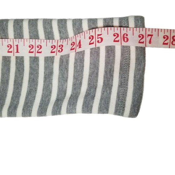 Blue de Genes Striped Sweater Men L/XL Gray White Saitama Japan Sweatshirt - Picture 8 of 10